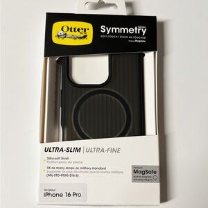 OtterBox Symmetry Black Case Ultra-Slim for iPhone 16 Pro